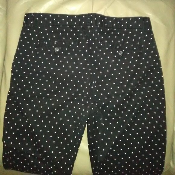 Gap City Khaki Ankle Pants Black White Pindots Size 6 EUC! - Picture 5 of 6